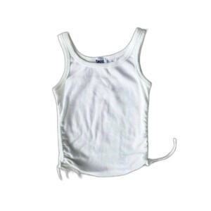 Princess Polly Adjustable Length Must-Have Basic White Ribbed Tank